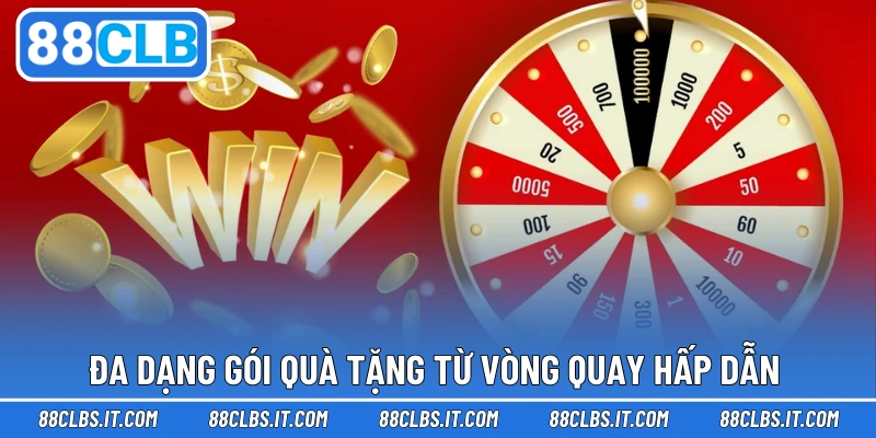 Đa dạng gói quà tặng từ vòng quay hấp dẫn 